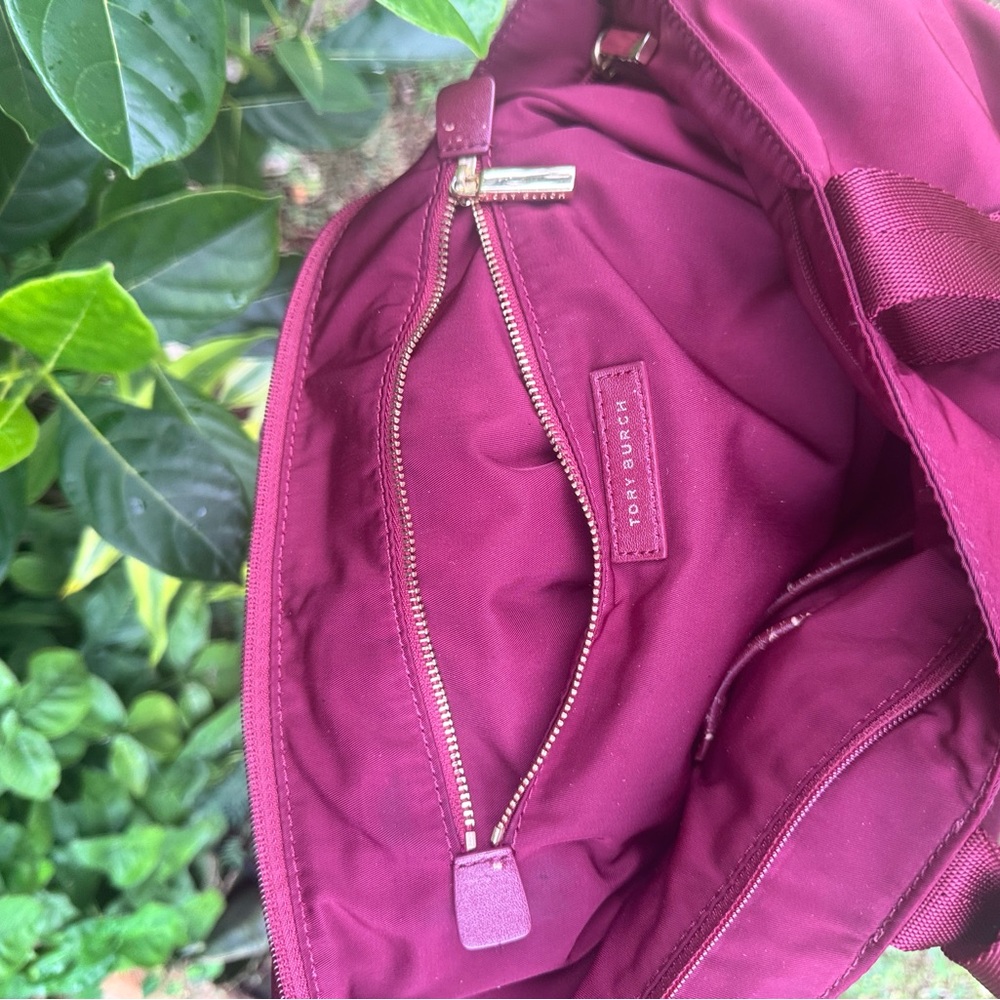 Tory Burch Maroon Tote w/ dust bag - Picture 7 of 8
